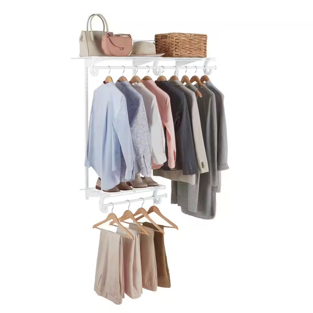 Regular Duty Closet Organizer Kit for 5 to 8 Feet Spaces