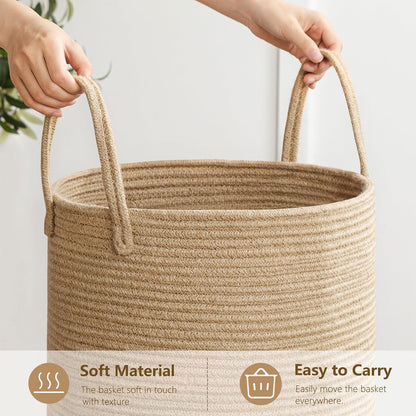 52L Woven Laundry Basket and Nursery Hamper for Toys