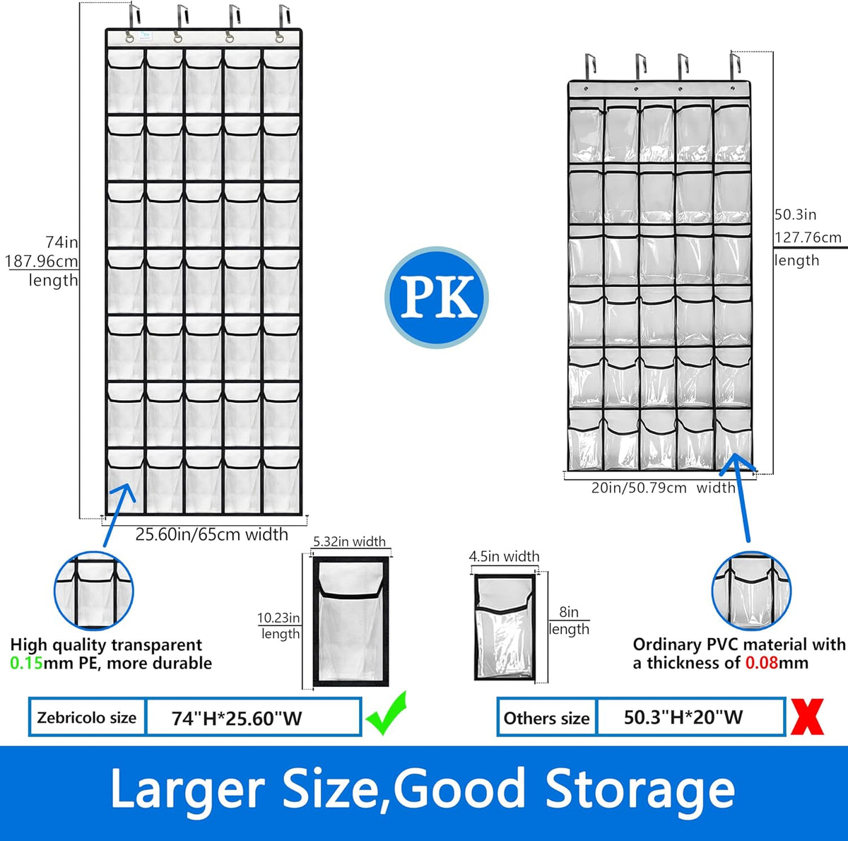 Over-Door Shoe Organizer for Closet Storage