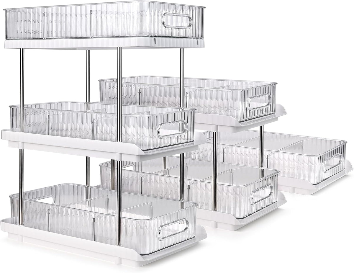 3-Tier Under-Sink Organizer – Pull-Out Storage Solution for Kitchen and Bathroom Cabinets