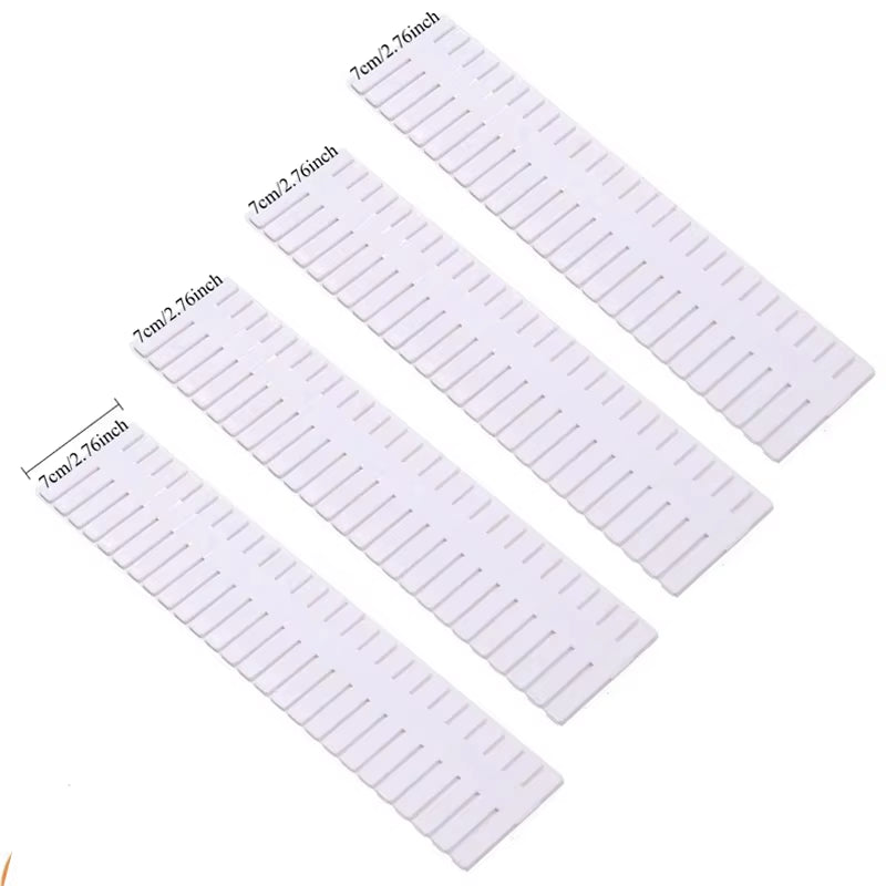 Adjustable 4-Piece Drawer Divider Set for Organized Storage of Underwear, Socks, Cosmetics, and Miscellaneous Items