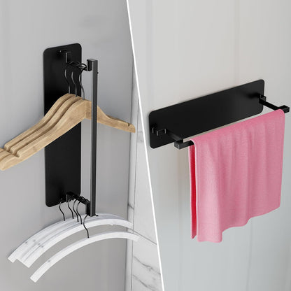 Heavy-Duty Magnetic Shelves for Washing Machines and Refrigerators - 5-Pack Metal Storage Rack with Hooks and Towel Holder for Laundry Room Organization (Black)