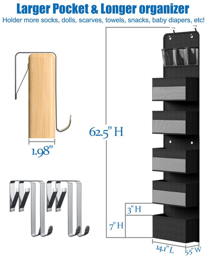 Hioya Over-Door Organizer - 6-Shelf Storage Solution for RV and Bathroom