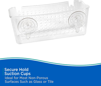 Clear Suction Cup Shower Caddy Basket