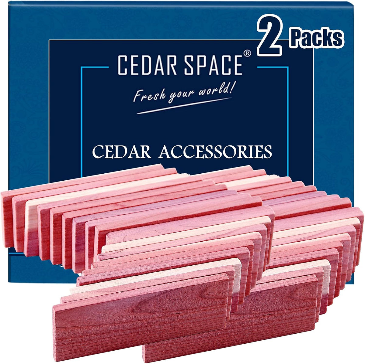 Cedar Wood Storage Blocks for Clothing, Set of 32 Cedar Chips
