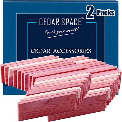 Cedar Wood Storage Blocks for Clothing, Set of 32 Cedar Chips