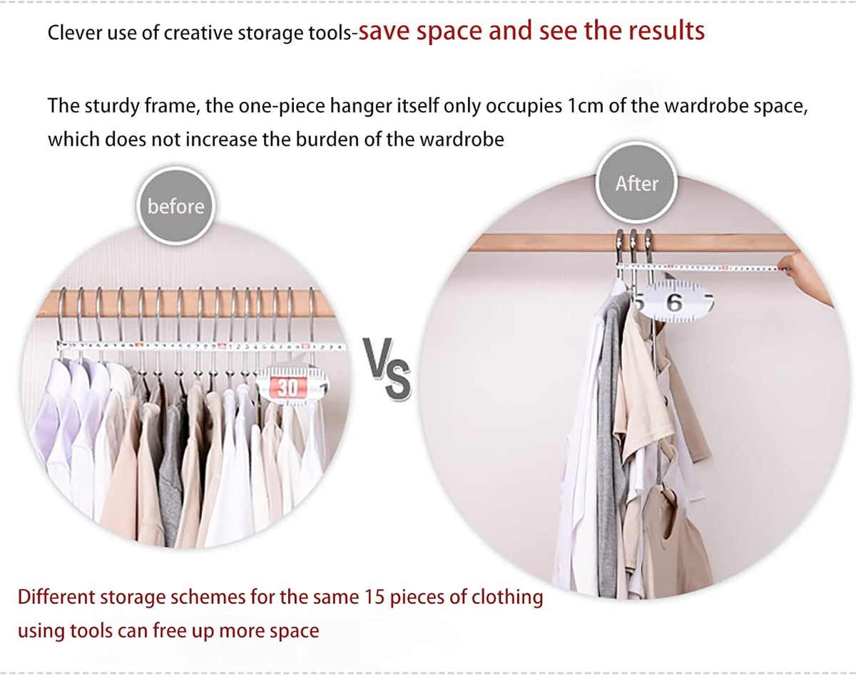 Multi-Layer Stainless Steel Clothes Hangers - 3 Pack 5-in-1 Non-Slip Space-Saving Blouse Tree Organizers (Grey)