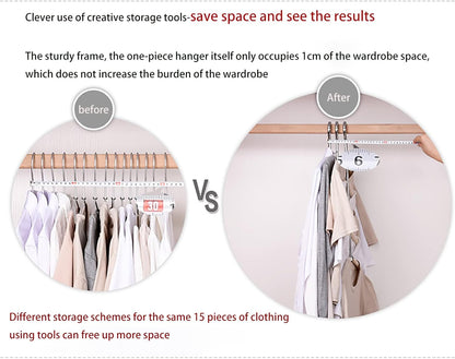 Multi-Layer Stainless Steel Clothes Hangers - 3 Pack 5-in-1 Non-Slip Space-Saving Blouse Tree Organizers (Grey)