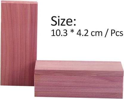 Cedar Wood Storage Blocks for Clothing, Set of 32 Cedar Chips