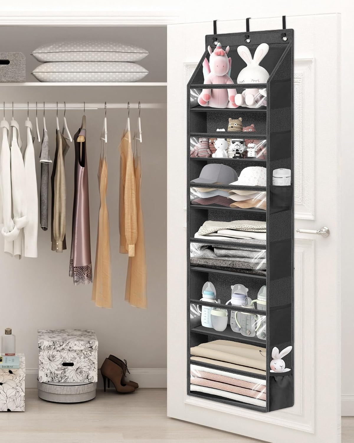Large Clear Over-Door Organizer with Deep Pockets