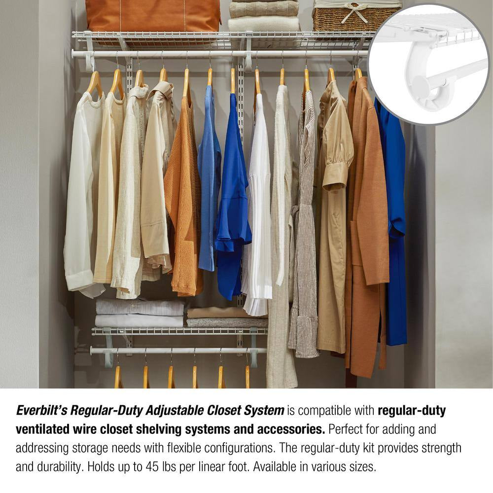 Regular Duty Closet Organizer Kit for 5 to 8 Feet Spaces