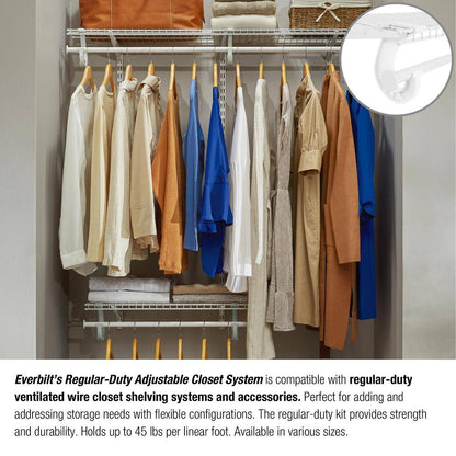 Regular Duty Closet Organizer Kit for 5 to 8 Feet Spaces
