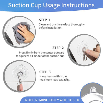 18-Pack Suction Cup Hooks, 10LB Max Load, 1.77-Inch Reusable Hooks for Glass, Windows, Bathrooms, Kitchens, Tiles, and Shower Cubicles