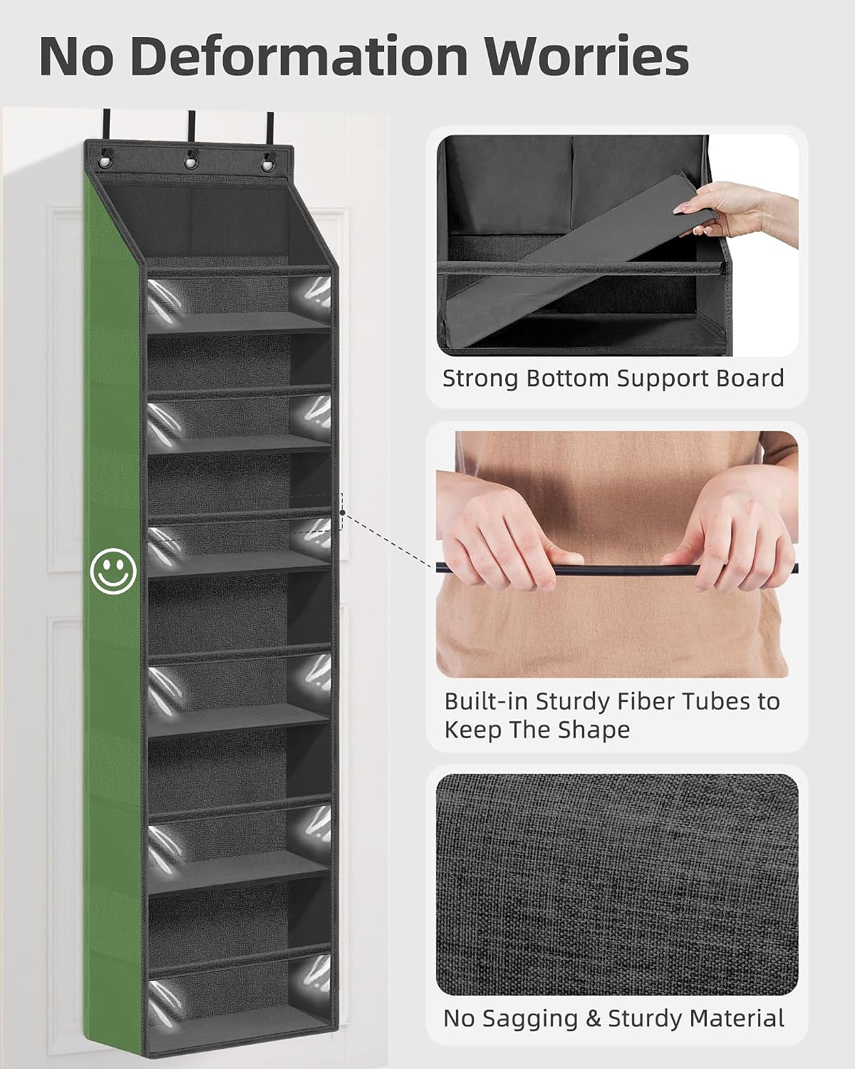 Large Clear Over-Door Organizer with Deep Pockets