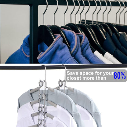 Multi-Layer Space-Saving Clothes Hangers - Set of 4