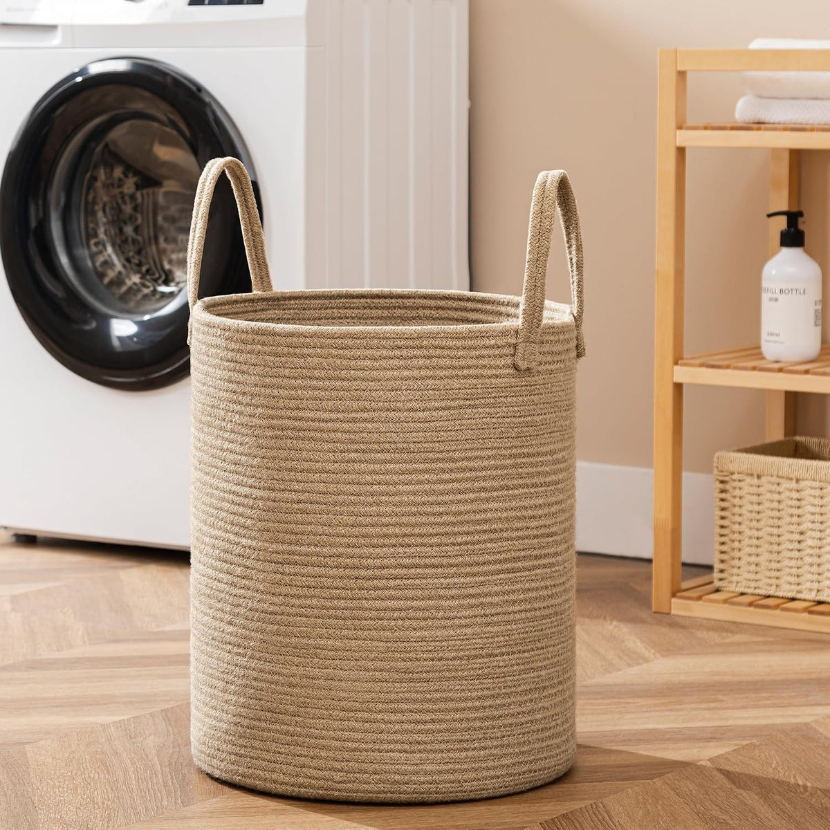 52L Woven Laundry Basket and Nursery Hamper for Toys