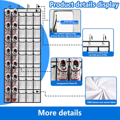 Over-Door Shoe Organizer for Closet Storage