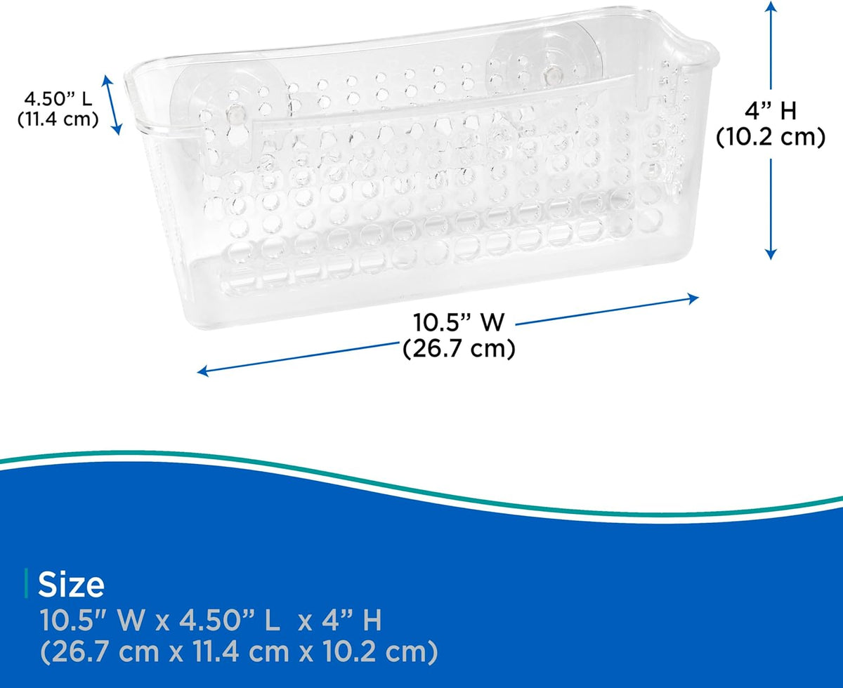 Clear Suction Cup Shower Caddy Basket