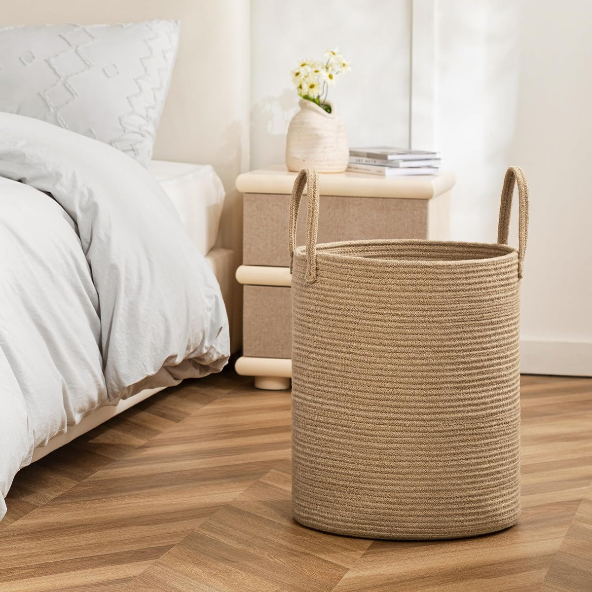 52L Woven Laundry Basket and Nursery Hamper for Toys