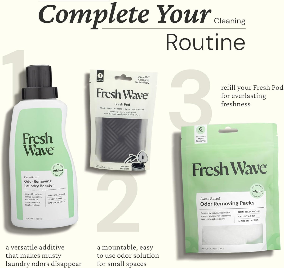 Odor Eliminator Pack, 6-Piece Set for Small Spaces and Closets, Original Formula