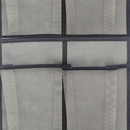 Gray Over-Door Shoe Organizer with 12 Large Pockets for Efficient Closet Storage and Space-Saving Accessory Management