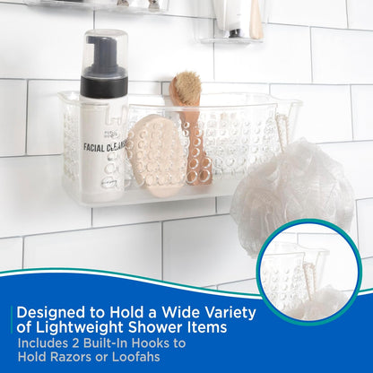 Clear Suction Cup Shower Caddy Basket