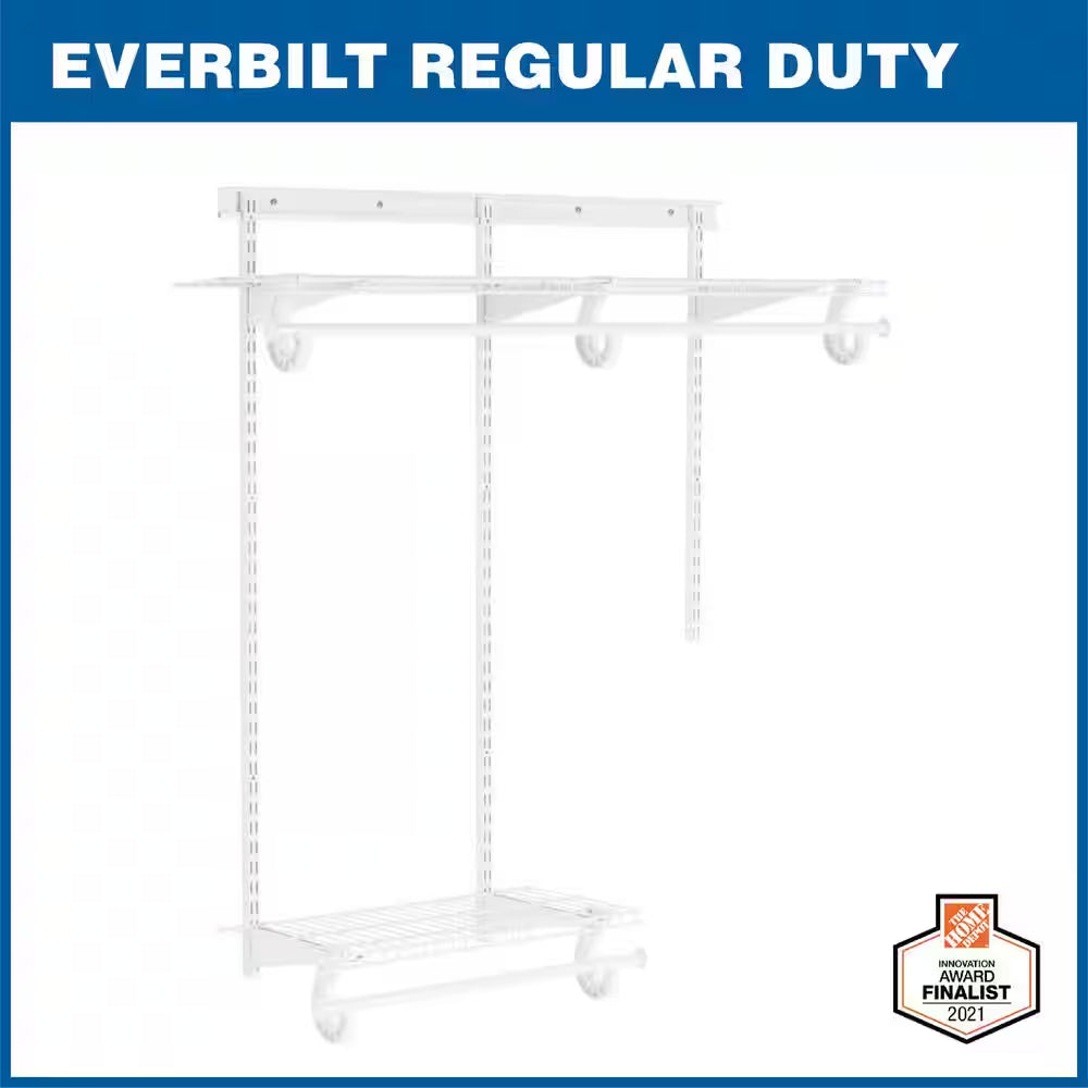 Regular Duty Closet Organizer Kit for 5 to 8 Feet Spaces