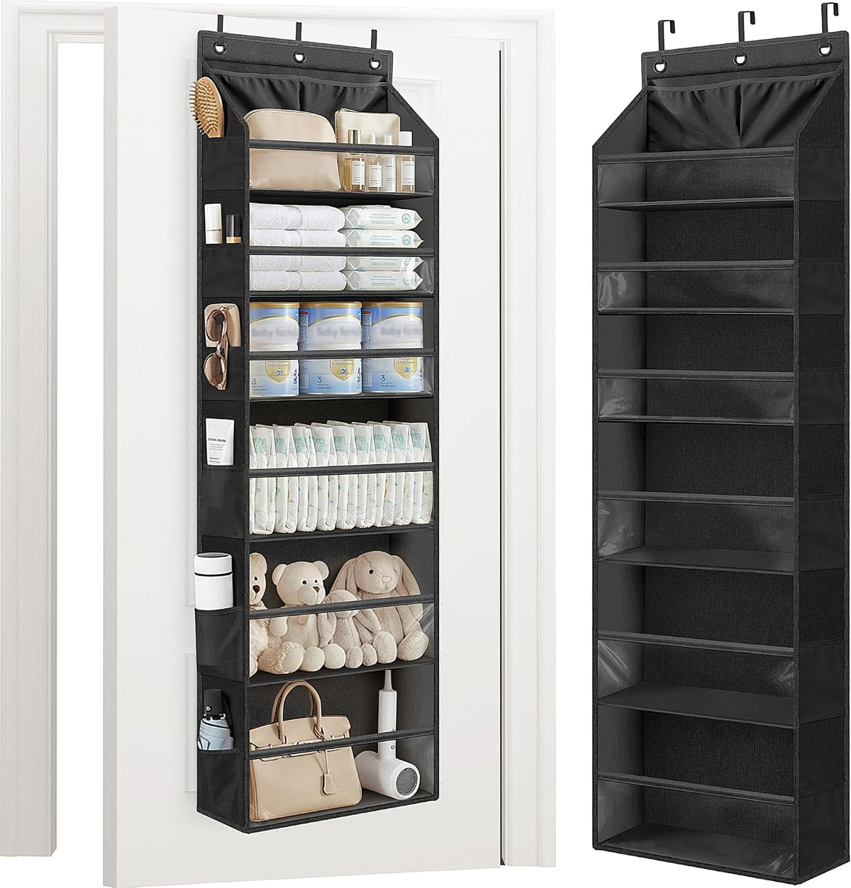 Large Clear Over-Door Organizer with Deep Pockets