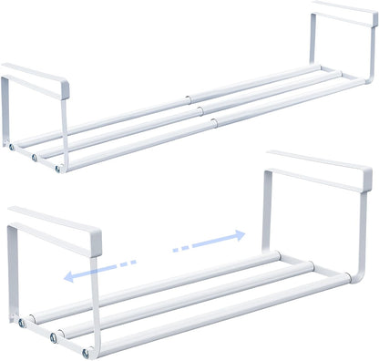 Expandable Shoe Rack Shelf Organizer Set for Closet - White (2 Pieces)
