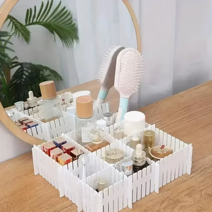 Adjustable 4-Piece Drawer Divider Set for Organized Storage of Underwear, Socks, Cosmetics, and Miscellaneous Items