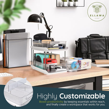 3-Tier Under-Sink Organizer – Pull-Out Storage Solution for Kitchen and Bathroom Cabinets