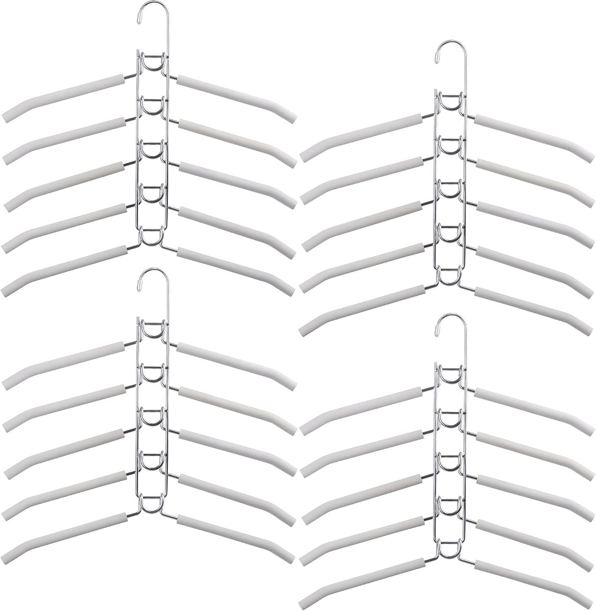 Multi-Layer Space-Saving Clothes Hangers - Set of 4