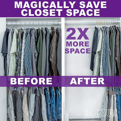 Premium Heavy-Duty Velvet Suit Hangers - 60-Pack Slimline Non-Slip Design with Gold Hooks - Space-Saving White Hangers