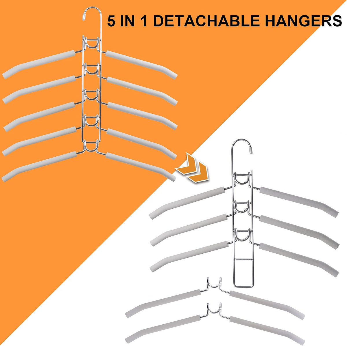 Multi-Layer Space-Saving Clothes Hangers - Set of 4