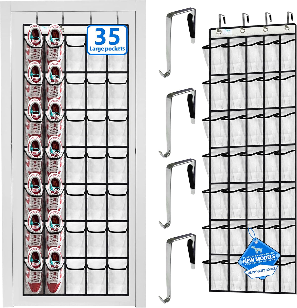 Over-Door Shoe Organizer for Closet Storage