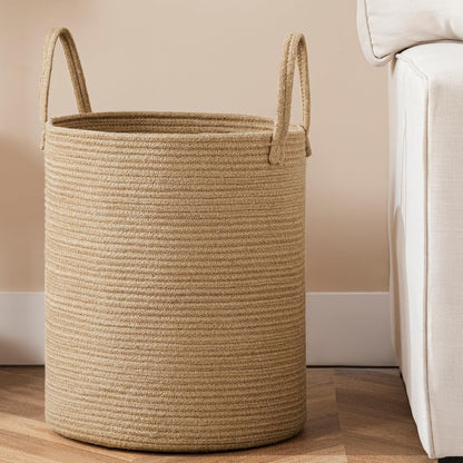 52L Woven Laundry Basket and Nursery Hamper for Toys
