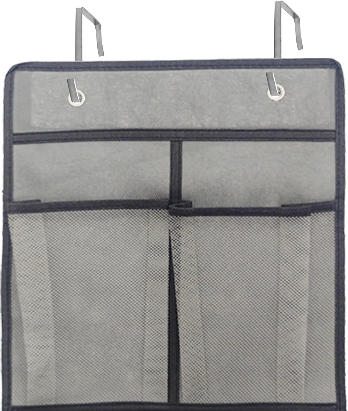 Gray Over-Door Shoe Organizer with 12 Large Pockets for Efficient Closet Storage and Space-Saving Accessory Management