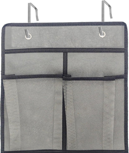 Gray Over-Door Shoe Organizer with 12 Large Pockets for Efficient Closet Storage and Space-Saving Accessory Management
